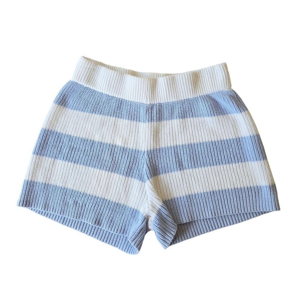 Striped Cotton Knit Shorts Size M Boho Festival Concert Beach Coastal Preppy